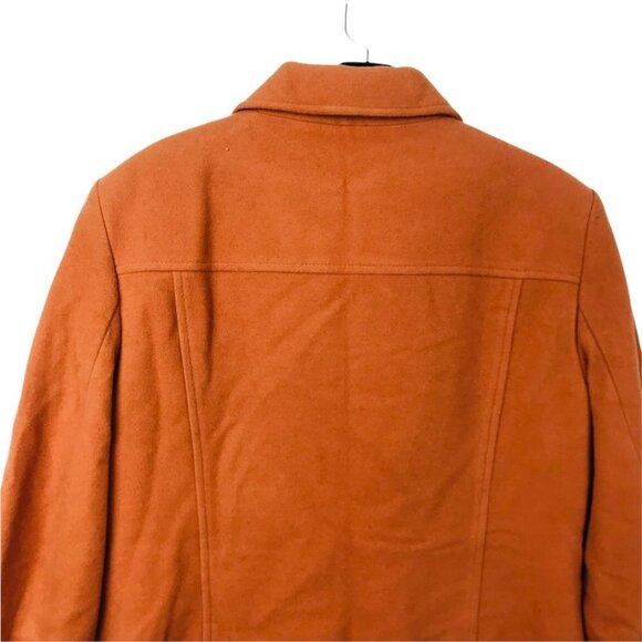 Minimalist Neutral Conrad C Camel Wool Zip Up Lined Jacket Women Size M - Picture 16 of 16